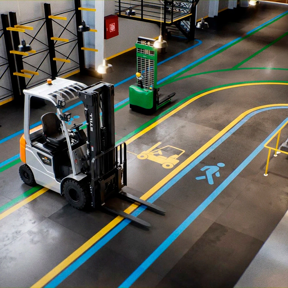 Novotech Grafiche - Segnaletica a pavimento per magazzino e ambiente industriale