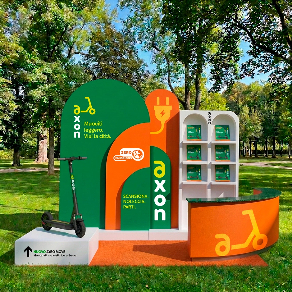 Novotech Grafiche - Stand promozionale outdoor con espositori e materiali personalizzati